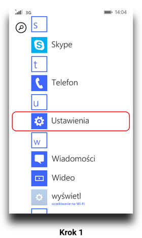 ustawienia zrzut ekranu