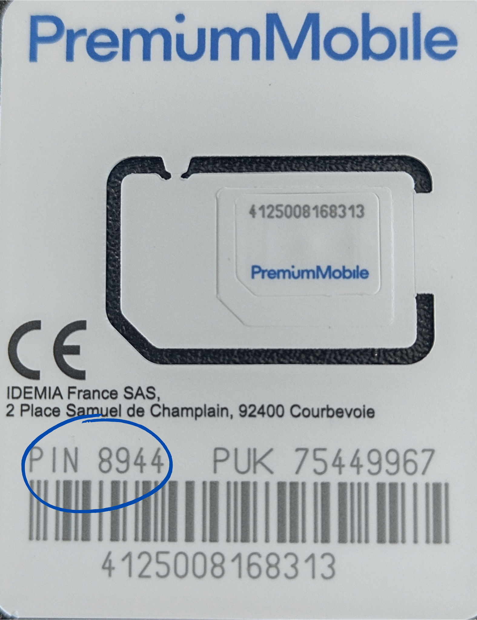 karta SIM PremiumMobile