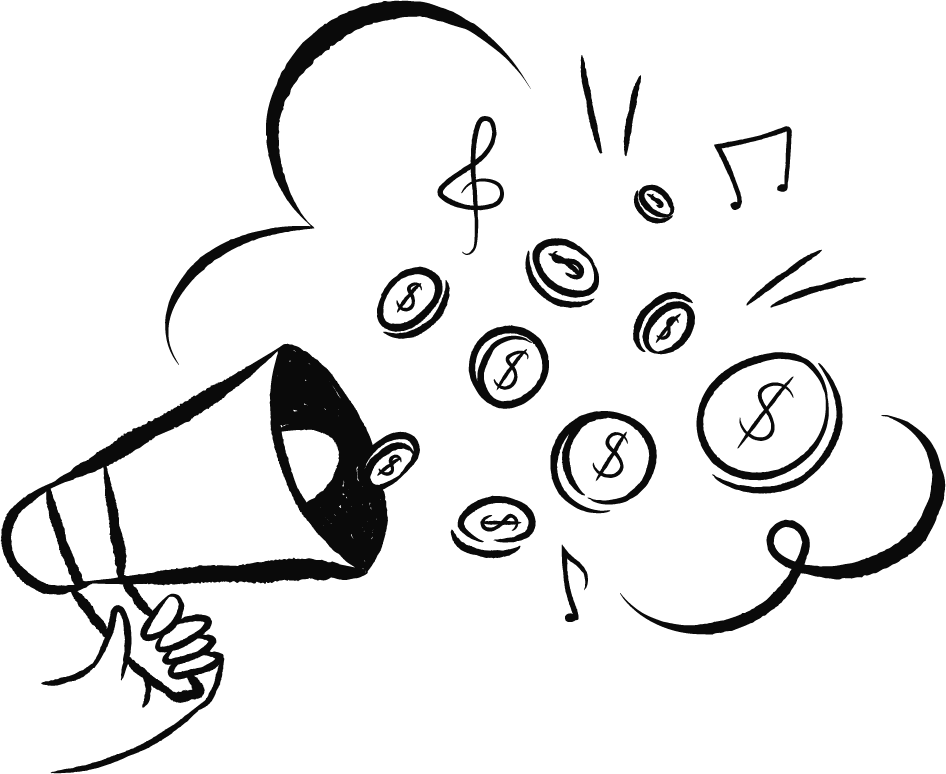 ilustracja z megafonem