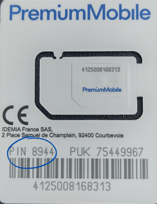 karta sim PremiumMobile