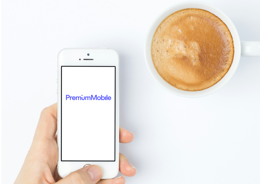 logotyp premium mobile w telefonie